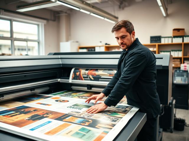 Tryckeri i arbete på Silanders Grafiska i Göteborg