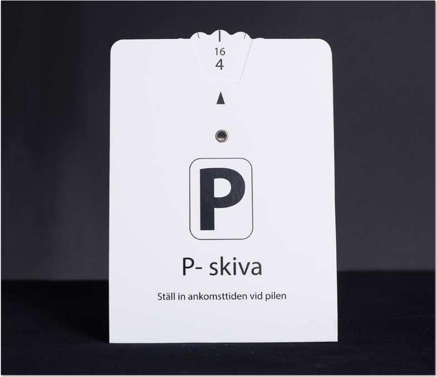 P-skiva med tryck med tryck och logga – p-skiva