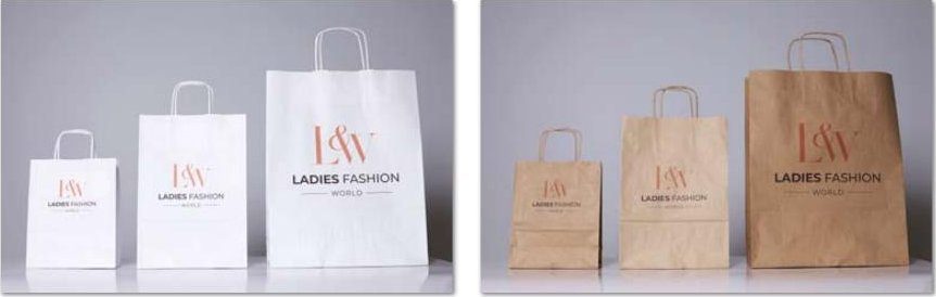 Papperskasse – Butik med tryck och logga – papperspåsar med tryck